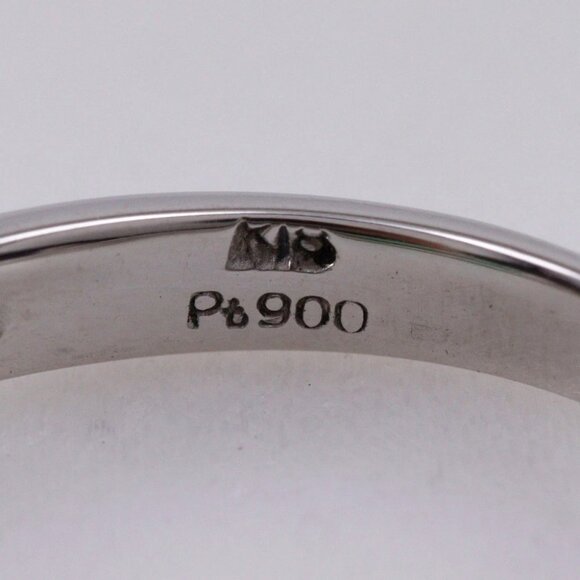 diamond Ring Pt900Platinum/K18 yellow gold/Emerald #4.5(US Size) One chara - Picture 6 of 7